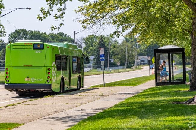GO Transit bus stops are found throughout Menominee North.
