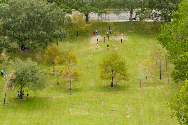 Kids Playing on the Inside Park at Orange Brook Elementary School