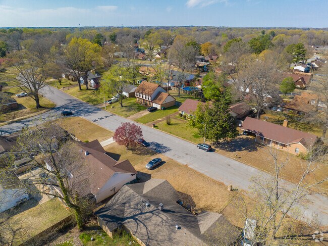 Brick and Tudor homes can be found throughout Raleigh.
