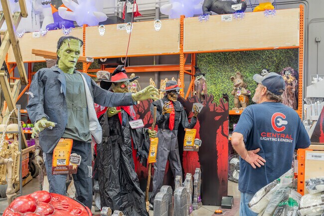 Roberts-Crest residents can shop for Halloween décor and seasonal goods at Home Depot on May Avenue.