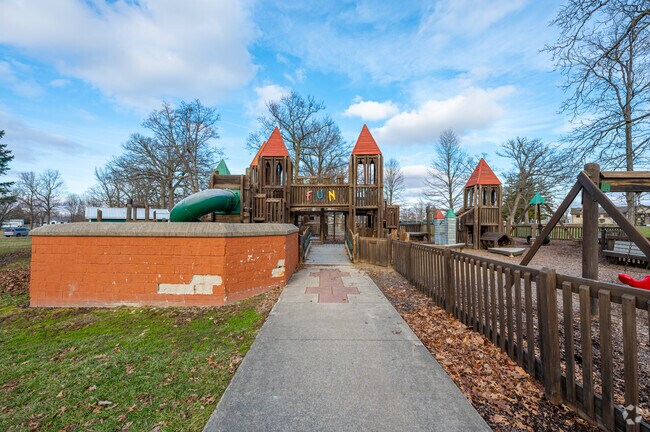 New Castle children love to visit the castle themed playground at Baker Park.