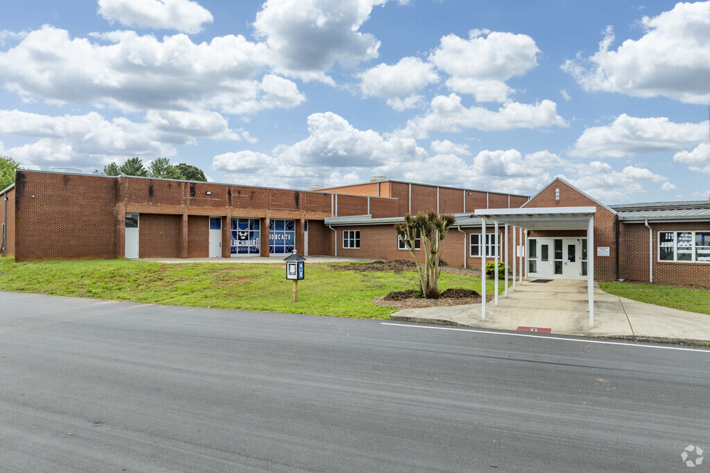 Student riders have a secondary entrance at Blackburn Elementary School.