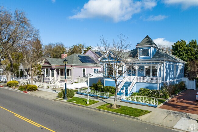 You’ll find late 19th and early 20th century homes and Queen Anne Victorians in Pleasanton.