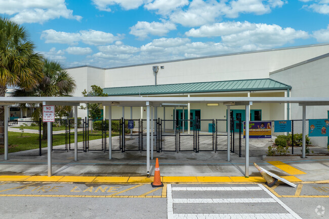 Gates add to the security of Norcrest Elementary School in Pompano Beach.