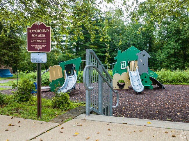 The playground at Woodcliff Lake Municipal Park is a favorite with children.