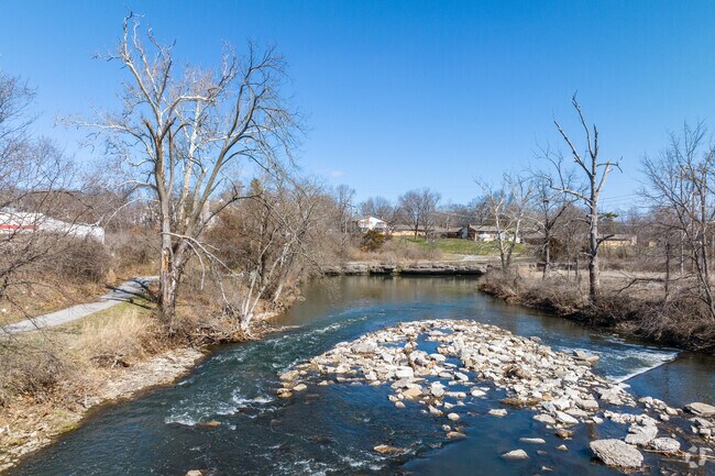Indian Creek and the walking path at Watt's Mill Park provide a scenic view in Lea Manor.