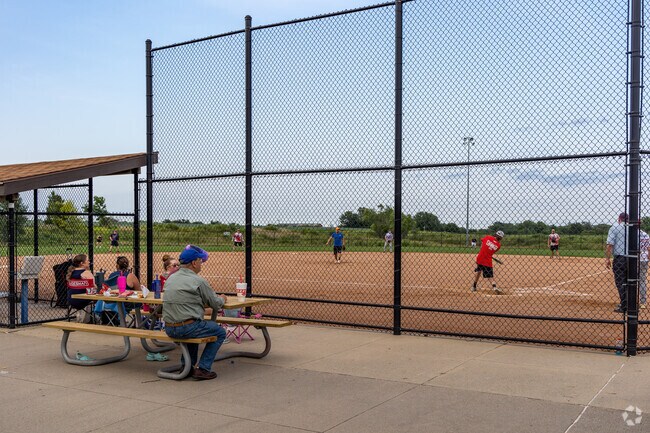 George Davis Softball Park in Norwood is a lively place on game night.