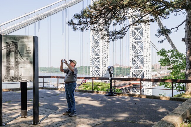There are fantastic views of the George Washington Bridge from Fort Lee Historic Park.