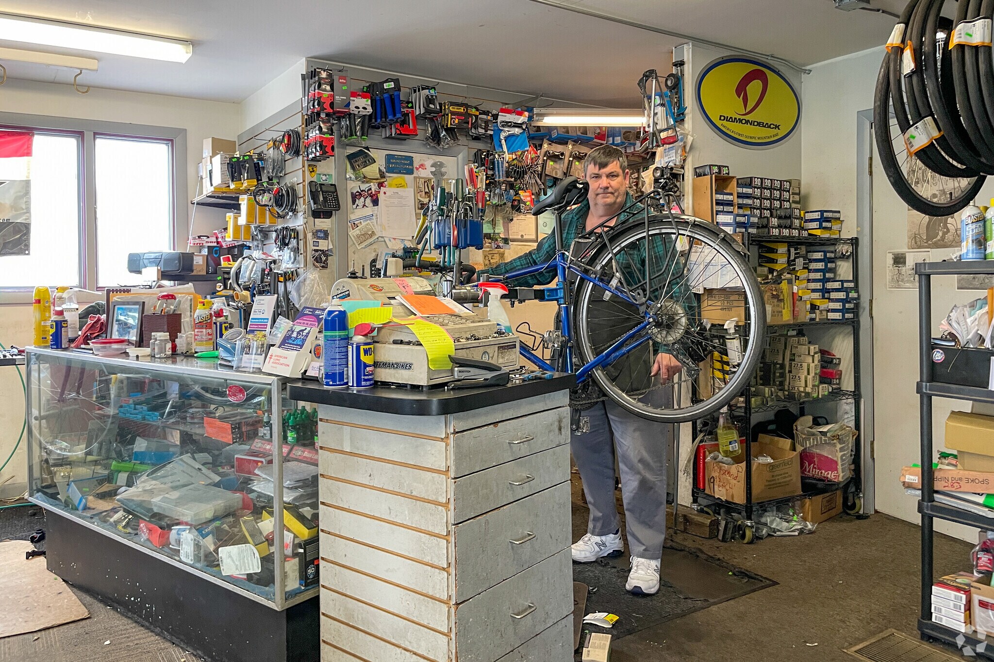 At Your Bike Shop in Downtown Warren right on the bike path, Mr. Leland, keeps a great shop.