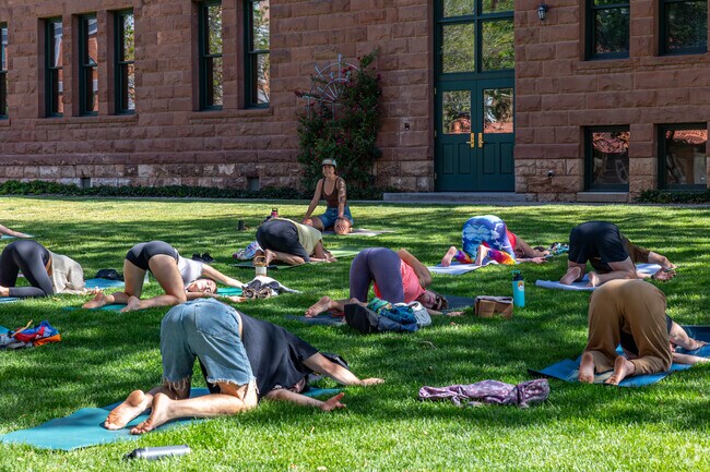 Stop by Yoga on the Lawn for some great exercises to keep you limber.