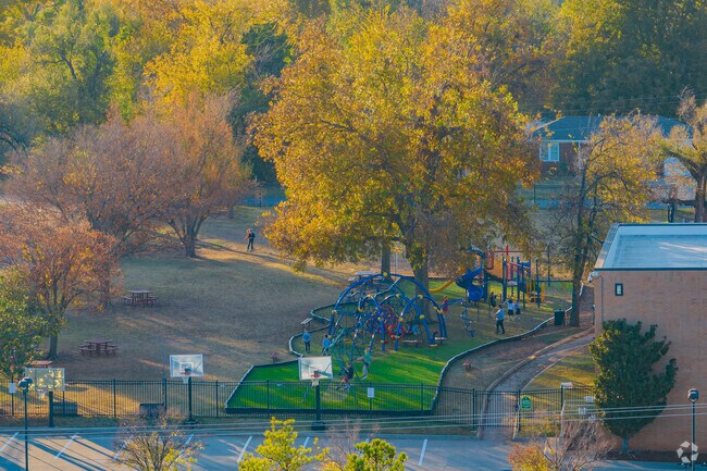 Aerial view of the playground of the St Elizabeth Ann Seton.