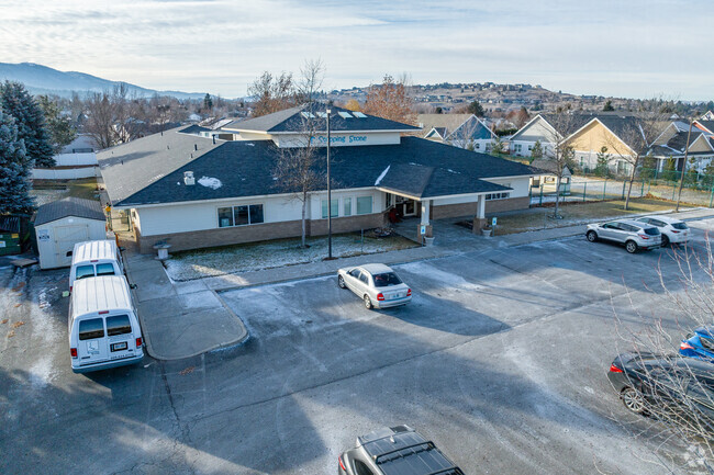 Stepping Stone Academy has a small parking lot in front of the school.