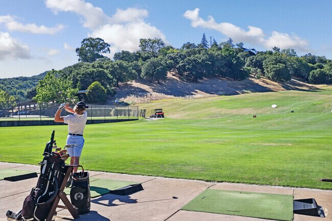Hit some golf balls at the Marin country club in Ignacio.