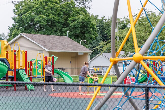 Wyoming Park has a modern and well-maintained playground.