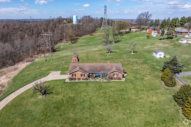 A ranch style home in Amwell Township on a large lot is common in this area.
