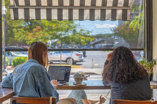 Sit down inside at Elixir Coffee in Highlands to get some work done before class.