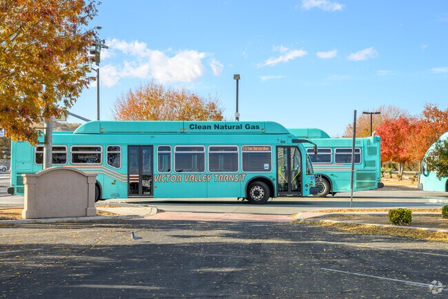 Public transit connects Mesa Linda to shopping and schools throughout Victorville.