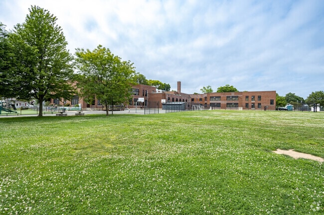 The field behind  West End School in Lynbrook, NY is large.
