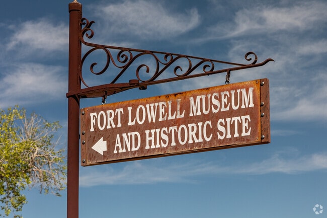 Fort Lowell Museum and Historic Site is in a large neighborhood park in Tucson, Arizona.
