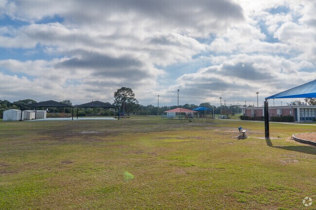 Lanier Elementary School has a large outdoor area.
