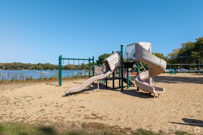 Loch Lomond South Beach is a private beach that features a sandy playground and boat launch.