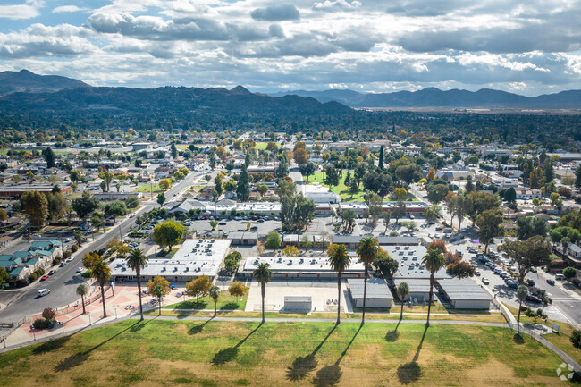 A sprawling view of the campus at Alessandro High School in Hemet.