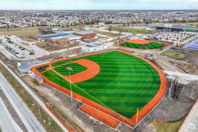 Waukee Middle School shares grounds and facilities with nearby Waukee High School.