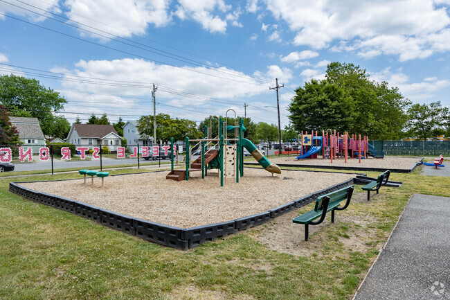 The children at Steele Elementary School in Baldwin, NY love playing on the playground.