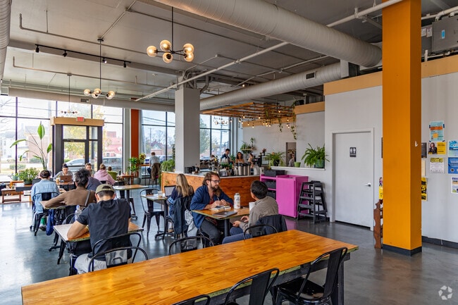 Kindred Coffee in Goosetown is almost always full and lively.