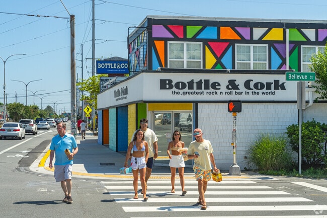 Dewey Beach's main strip includes Bottle & Cork, which puts on live music weekly.