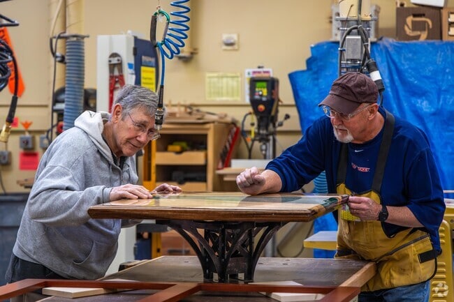Residents of Sun City Summerlin enjoy many social groups and activities, including woodworking.