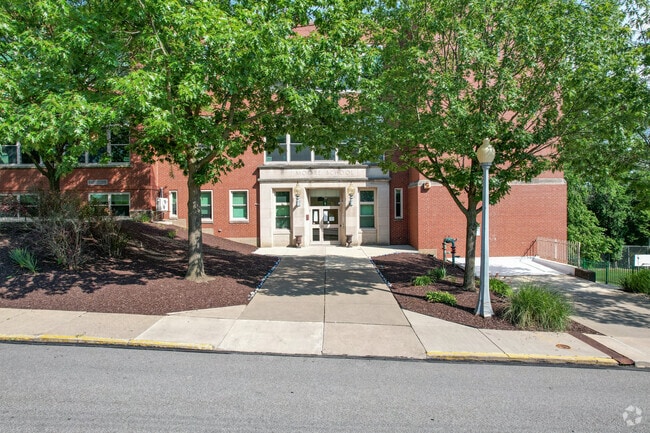 Entrance from road to Moore Elementary School.