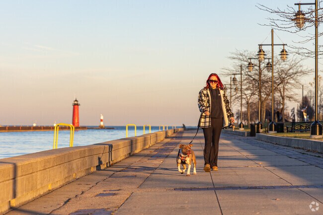 Wilson residents can head to the lakefront for a nice walk with their furry friend.