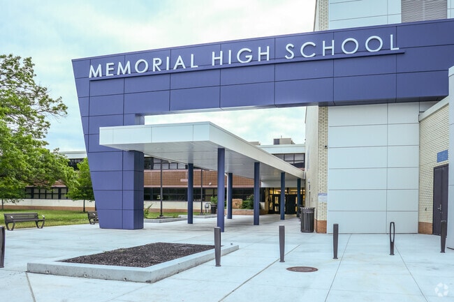 Memorial High School sits on the East edge of LaFortune Park.