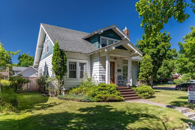 Stately craftsman homes enjoy large lots near the University of Montana.