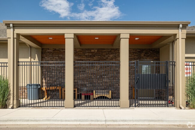 There are open yet covered courtyards at Montessori Academy - Meridian.
