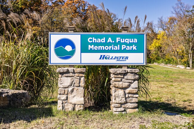 Chad A Fuqua Memorial Park is located next to the Hollister City Hall.