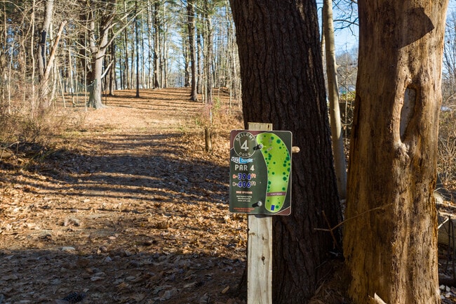Bellamy Park is a 33-acre dog-friendly park with a disc-golf course in Strafford County.