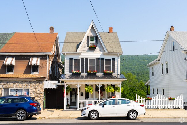 Distinctive row-home details add character in Nesquehoning.