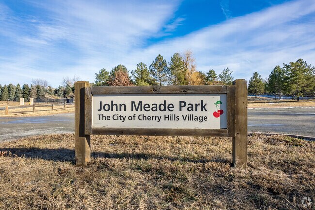 John Meade Park is a large park in front of Cherry Hills Village town hall.