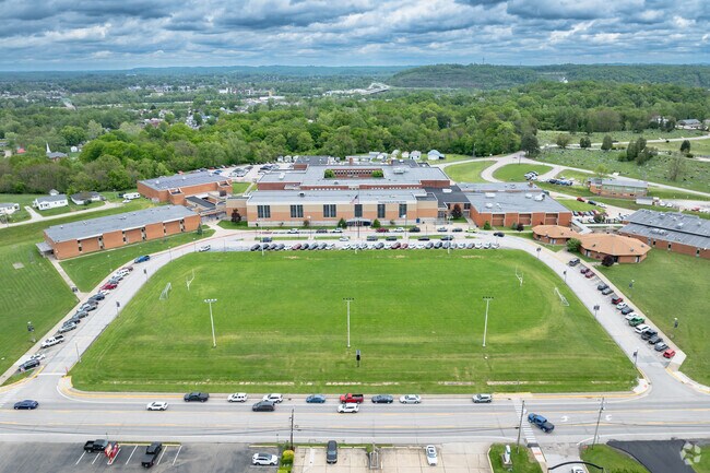 Parkersburg South High School encourages students from Mineralwells to participate in after school activities like marching band and football.