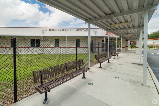 Bonneville Elementary School has lots of outdoor areas.