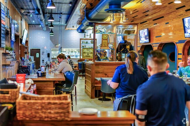 Pretzel Bell in downtown Barton Hills offers comfort food and cocktails.