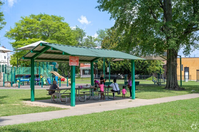 Zinn Park offers shaded picnic areas and playgrounds in Anniston.
