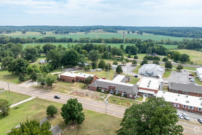 Potts Camp High School has plenty of green space.