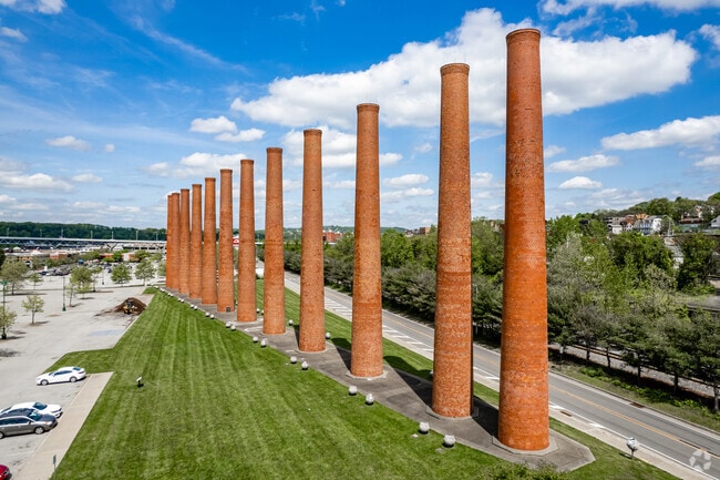 The Stacks stand tall in West Homestead as a reminder of the production of the past.