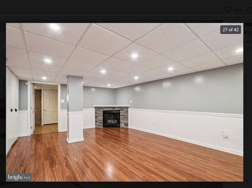 Basement fireplace