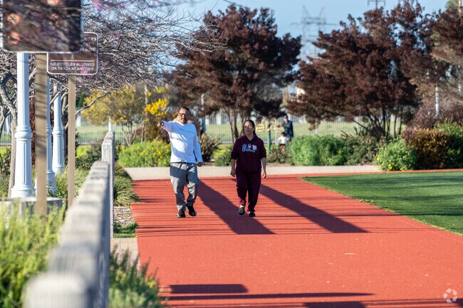 Salud Park in Paramount has a walking track to get your steps in the fresh air.