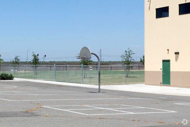 The basketball court at Peggy Heller Elementary School in Atwater.
