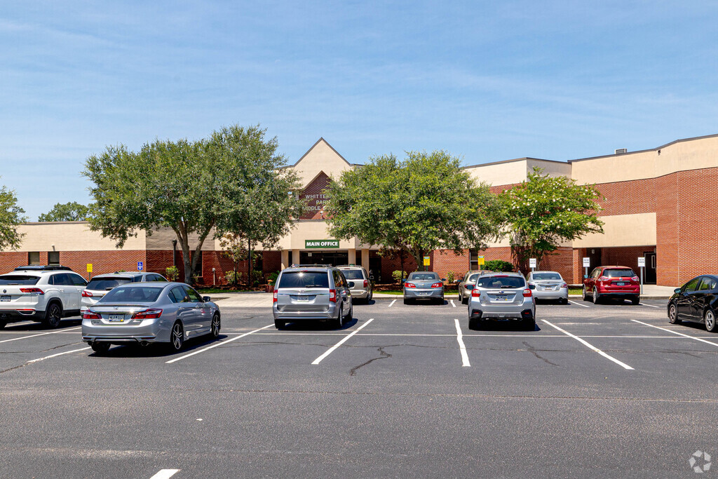 Whittemore Park Middle School is surrounded by beautiful shade trees in Conway.